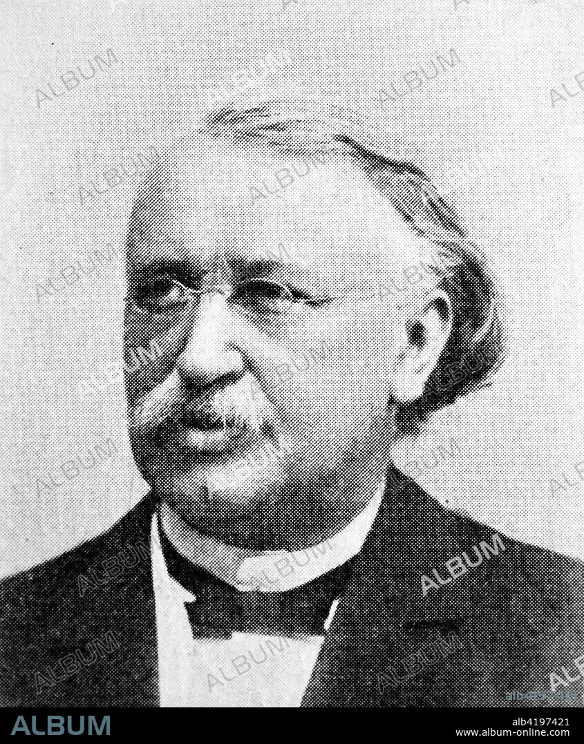 Theodor Wilhelm Engelmann, 14 November 1843 - 20 May 1909, German botanist, physiologist, microbiologist, university professor, and musician, Reproduction of a photo/image from the year 1890, digital improved.