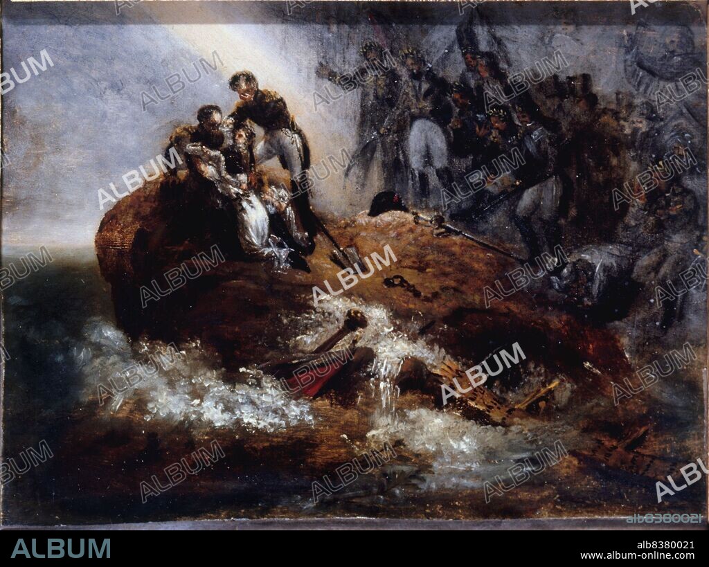 EMILE JEAN-HORACE VERNET. Apotheosis of Napoleon. Napoleon on the rock of Saint Helena, between 1821 and 1863.