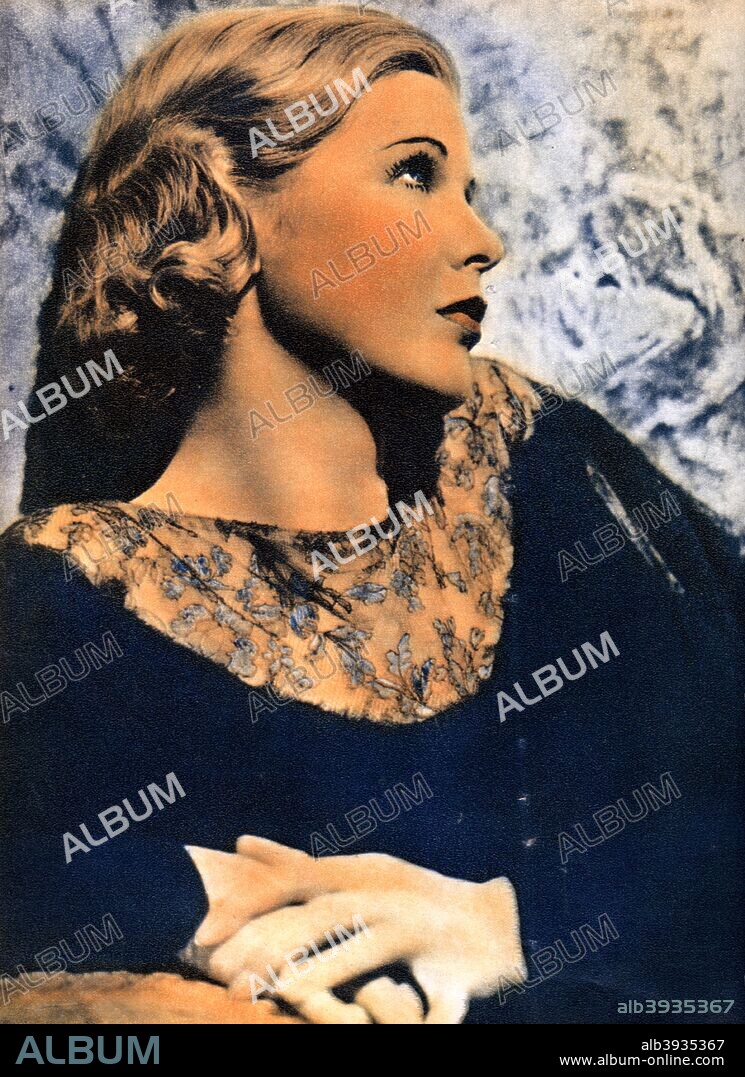 Jean Muir, American actress, 1934-1935. Taken from Meet the Film Stars, by Seton Margrave. (London, 1934-1935).