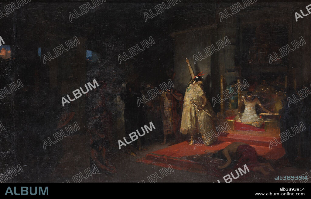CARLOS BACA-FLOR. The ransom of Atahualpa. Date/Period: 1896. Painting. Oil on canvas. Height: 800 mm (31.49 in); Width: 1,360 mm (53.54 in).