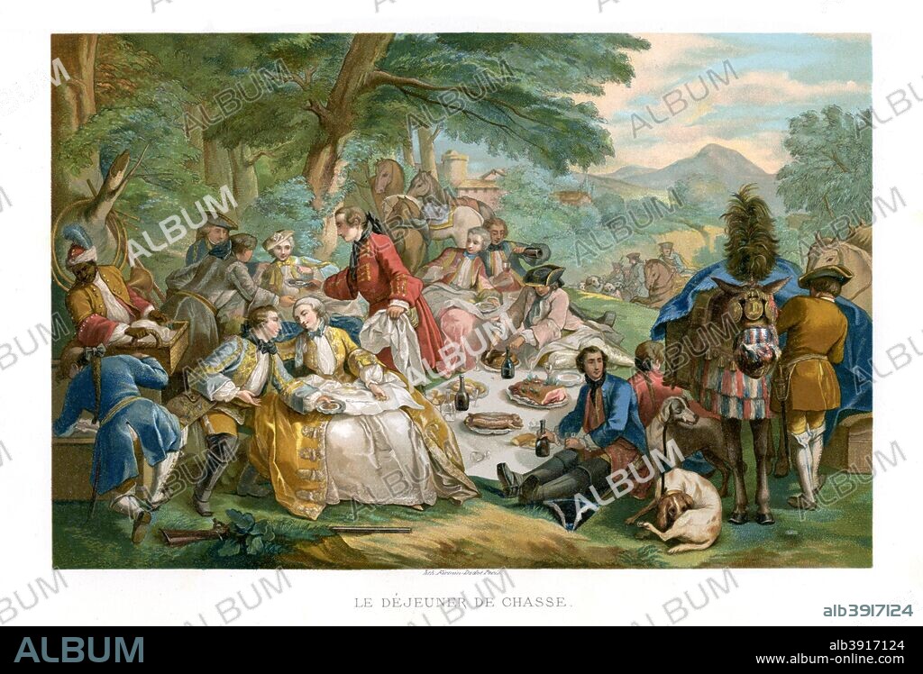 Hunt Breakfast, 1737, (1885). Original painting by Jean Francois de Troy (1679-1752).