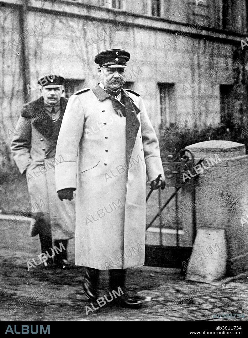 Paul Ludwig Hans Anton von Beneckendorff und von Hindenburg (October 2, 1847 - August 2, 1934) was a Prussian-German field marshal, statesman, and politicia. He first came to national attention during WWI, at the age of 66, as the victor at Tannenberg in 1914. In 1925 he was elected as the second President of Germany. In 1932, 84 years old and in poor health, he was considered the only candidate who could defeat Adolf Hitler. He was re-elected in a runoff.Although he was opposing Hitler, the deteriorating political stability of the Weimar Republic led him to dissolve the parliament twice and with increasing pressure from the rising Nazi party he was forced to appoint Hitler as Chancellor in January 1933. In February, he issued the Reichstag Fire Decree which suspended various civil liberties, and in March he signed the Enabling Act, in which the parliament gave Hitler's administration legislative powers. He remained in office until his death in 1934, at the age of 86. from lung cancer.