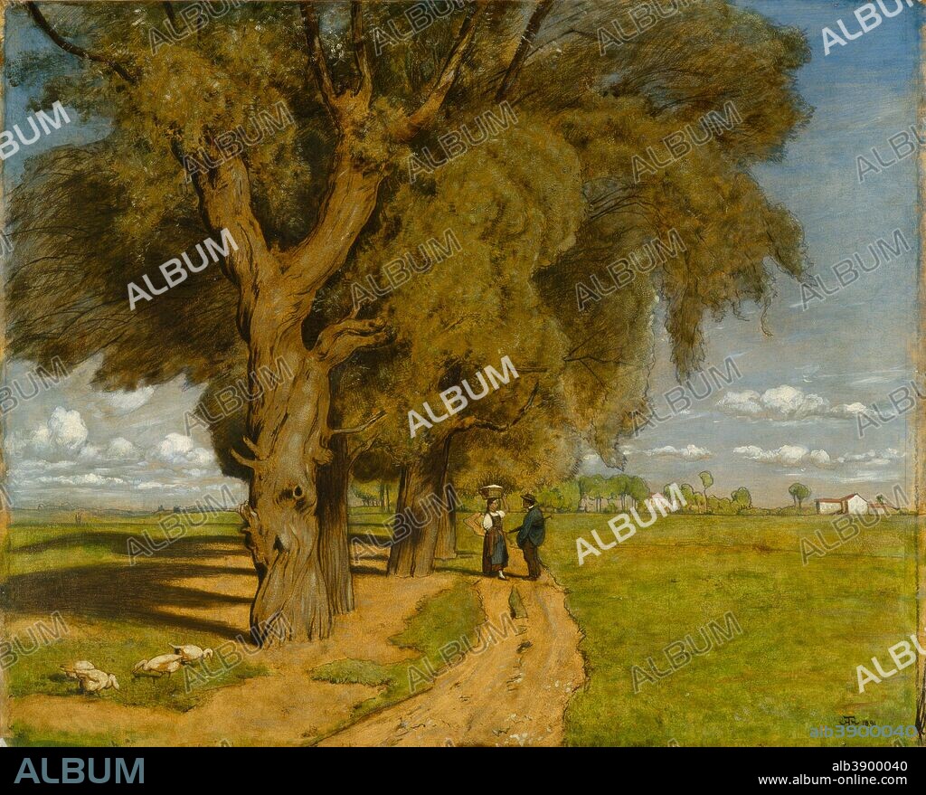 HANS THOMA. Summer (Landscape near Karlsruhe). Date/Period: 1891. Painting. Oil on canvas. Height: 71.1 cm (27.9 in); Width: 88.9 cm (35 in).