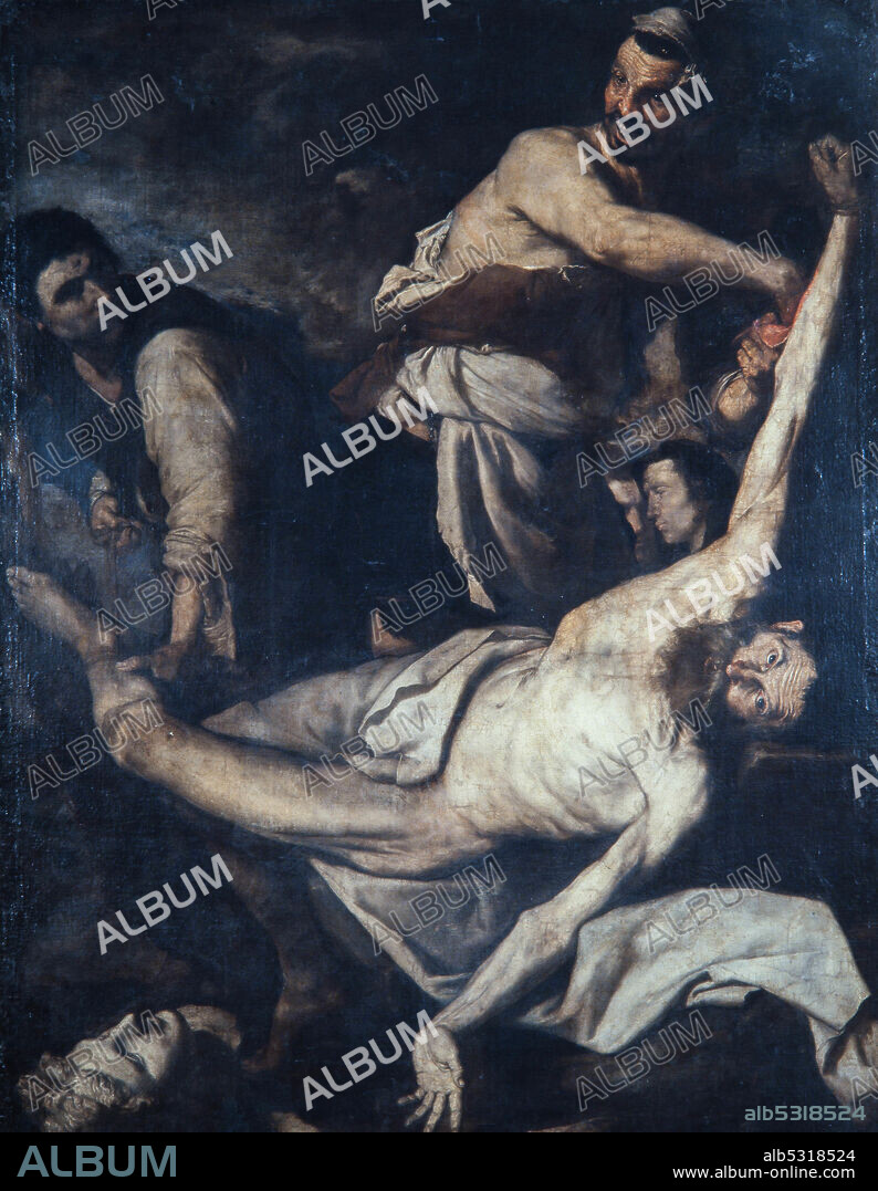 JOSÉ DE RIBERA. José de Ribera / 'Martirio de san Bartolomé', 1644, Óleo sobre lienzo, 202 x 153 cm.