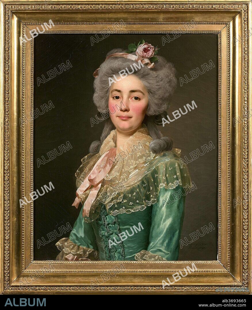 ALEXANDER ROSLIN. Portrait of Mademoiselle de Fontenay.