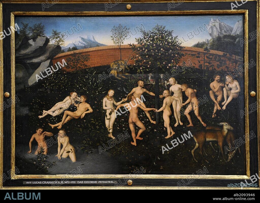 Lucas Cranach the Elder (1472-1553). German painter. The Golden Age, c.1530. Alte Pinakothek. Munich. Germany.