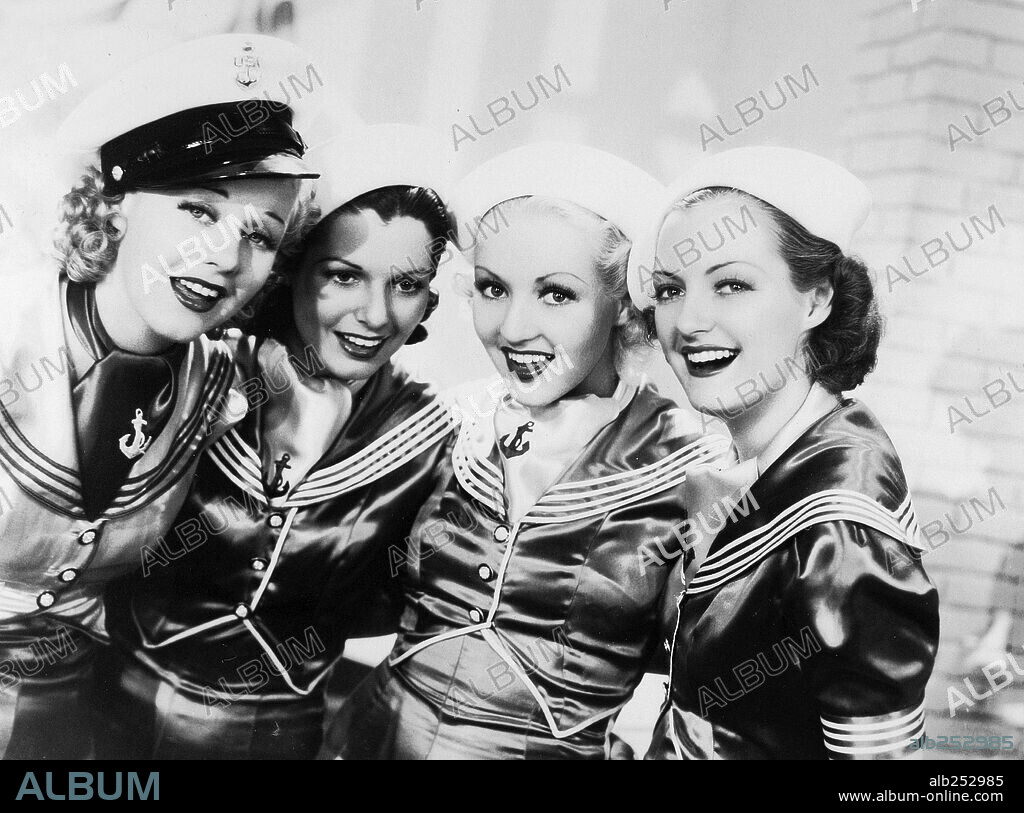 BETTY GRABLE, GINGER ROGERS and HARRIET HILLIARD in FOLLOW THE FLEET, 1936, directed by MARK SANDRICH. Copyright RKO.