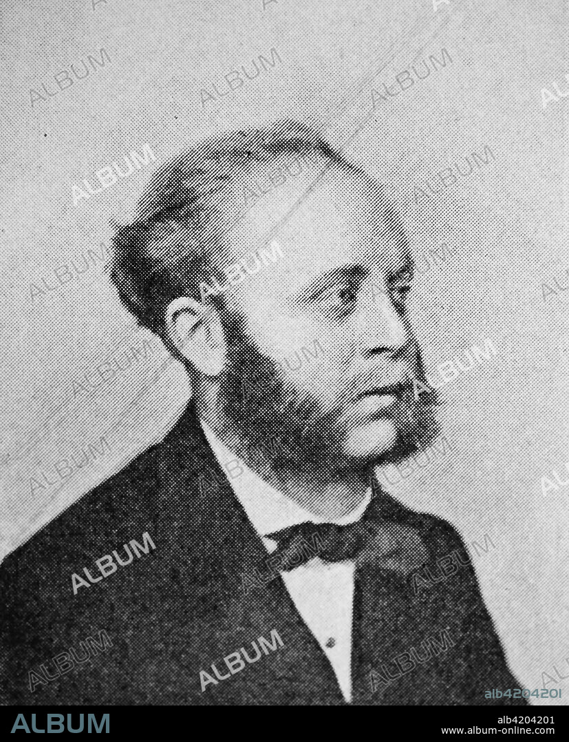 Wilhelm Julius Foerster, December 16, 1832 - January 18, 1921, was a German astronomer., Reproduction of a photo/image from the year 1890, digital improved.