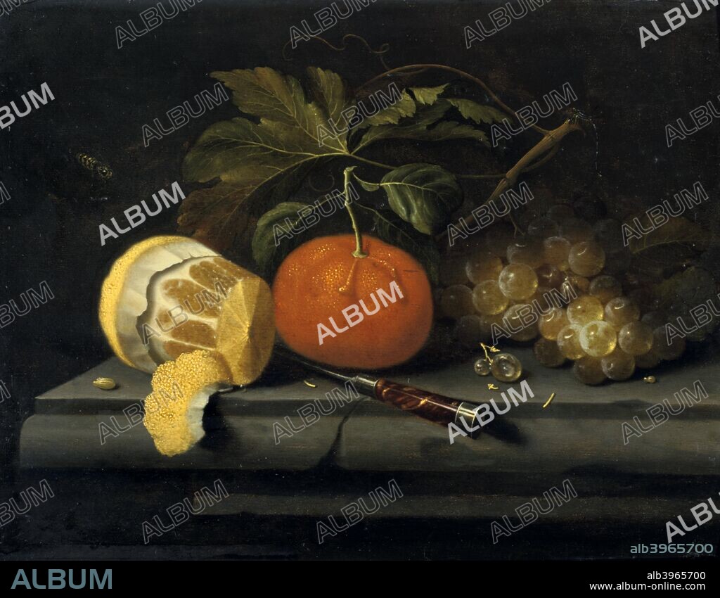 'Fruits on a Table Setting of Stone', c1653-1659.