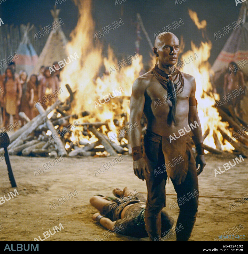 YUL BRYNNER in KINGS OF THE SUN, 1963, directed by J. LEE THOMPSON. Copyright UNITED ARTISTS.