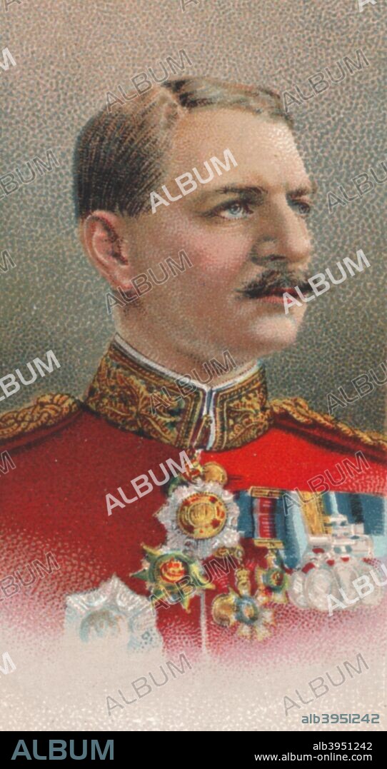 General Sir Henry Macleod Leslie Rundle (1856-1934), British Army General during World War I, 1917. Rundle also fought in the Zulu War in 1879, the First Boer War of 1881 and the Anglo-Egyptian War of 1882. From Will's Cigarettes 'Allied Army Leaders' cigarette card series, 1917.