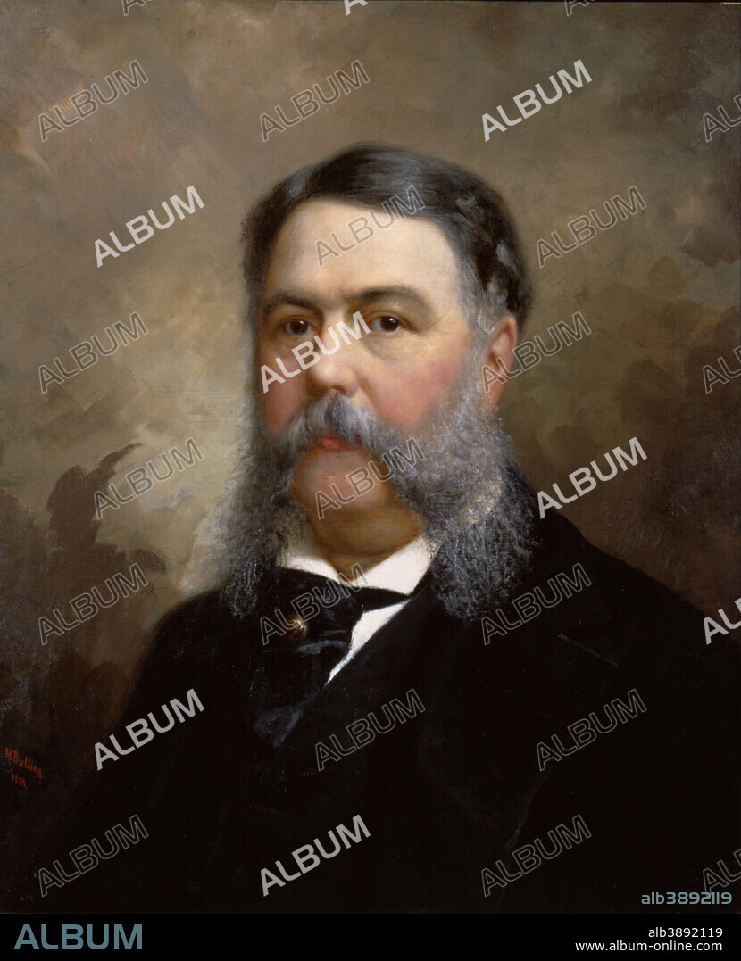 OLE PETER HANSEN BALLING. Chester A. Arthur. Date/Period: 1881. Painting. Oil on canvas. Height: 622 mm (24.48 in); Width: 508 mm (20 in).