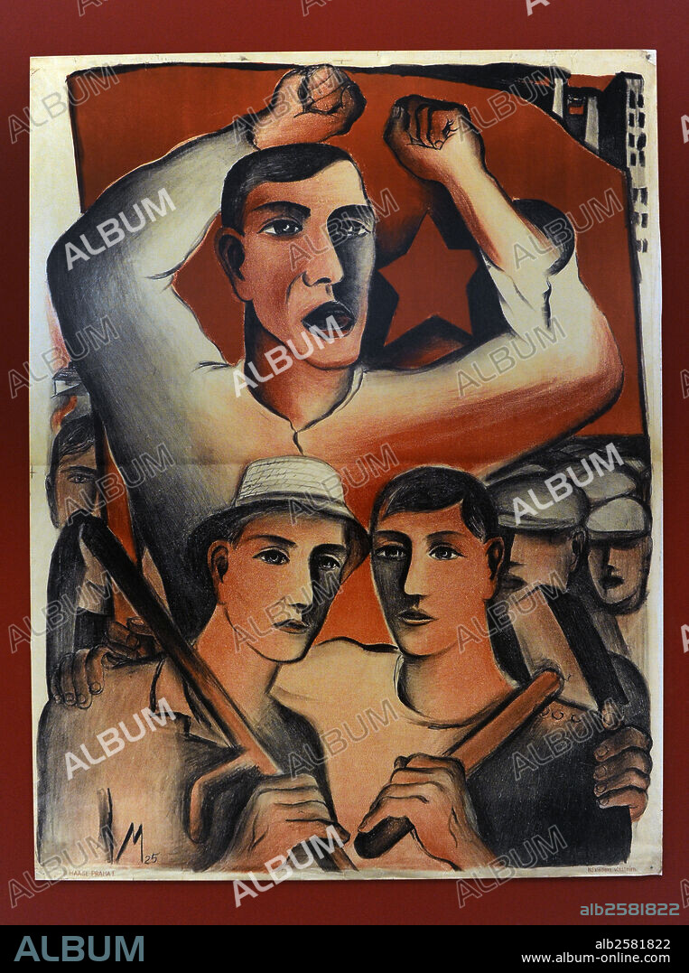 Election poster of the Communist Party of Czechoslovakia (KSC), 1925. Facsimilie, lithograph. Printed by A. Haase, Prague. National Gallery. Prague. Czech Republic.
