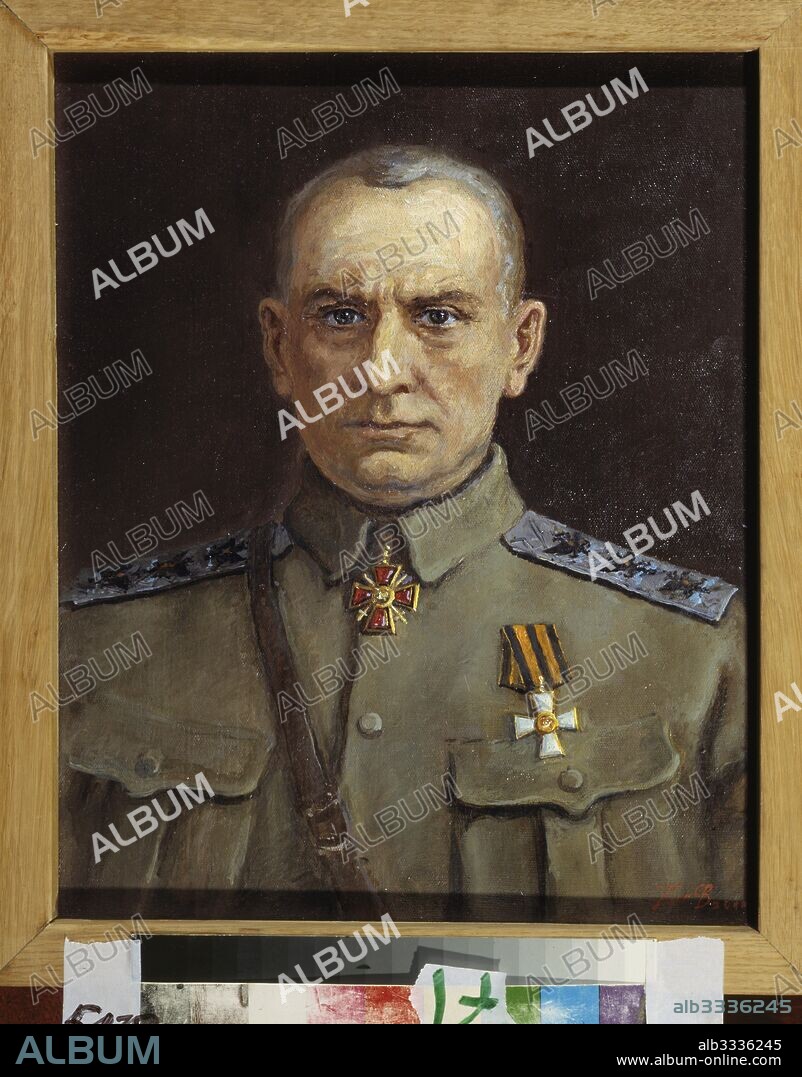 SERGEI VARLENOVICH PEN. Portrait of the Supreme Ruler of the White Army in Siberia Admiral Alexander Kolchak (1874-1920).