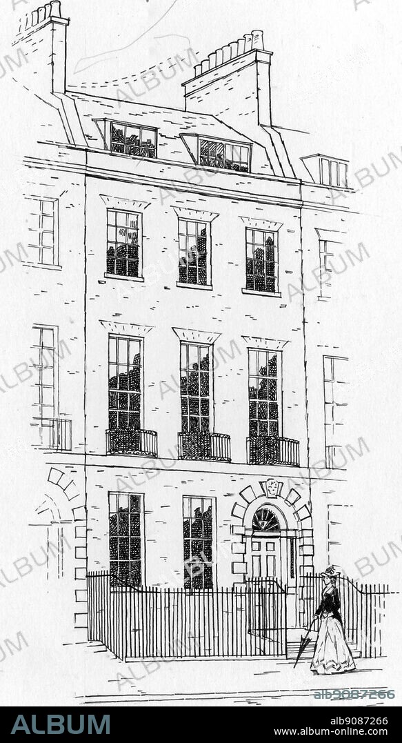 8 Bedford Square, home of the Warne Family. Beatrix Potter, or Helen Beatrix Potter (1866-1943), a British children's book author and illustrator, was secretly engaged to the publisher, Norman Warne. Her parents were against her marrying anyone who worked for a living. Norman died before the engagement, causing a breach between Beatrix and her parents. The Magic Years of Beatrix Potter page 120.