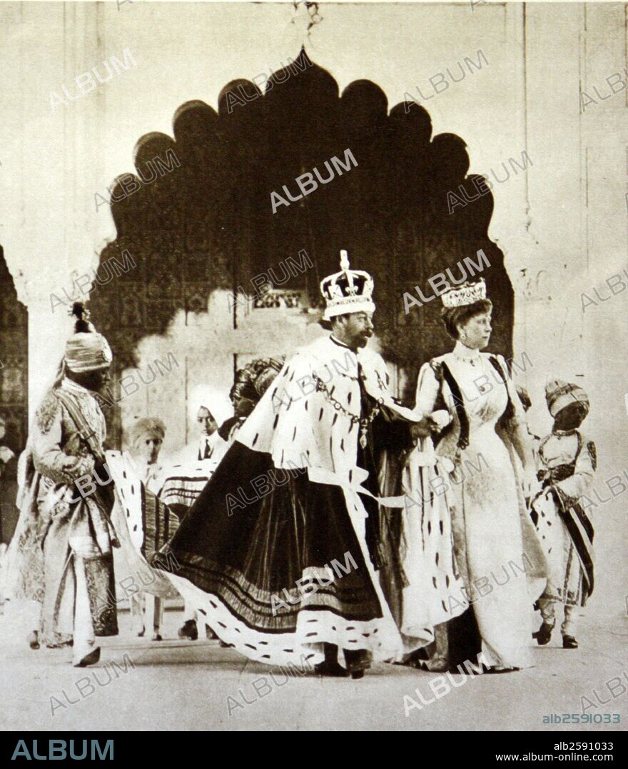 The Delhi Durbar (Hindi: meaning "Court of Delhi", was a mass assembly At Coronation Park, Delhi, India to mark the coronation of a King and Queen of the United Kingdom.  Also known as the Imperial Durbar, it was held three times, in 1877, 1903 and 1911, at the height of the British Empire.  King-Emperor and Queen-Empress at Delhi, 1911. .
