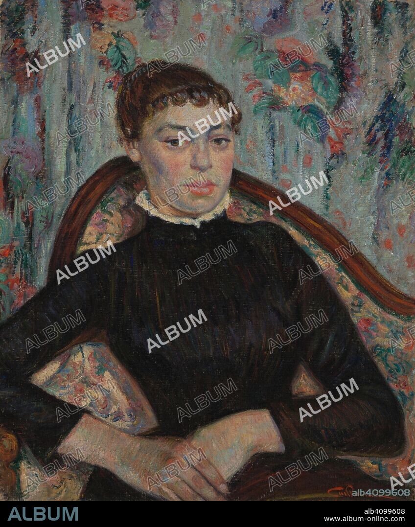 ARMAND GUILLAUMIN. Portrait of a Young Woman. Date: 1886. Dimensions: 65 cm x 54 cm, 85.5 cm x 74.3 cm.