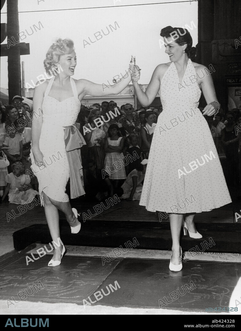 NORMA JEAN BAKER and JANE RUSSELL. JANE RUSSELL and MARILYN MONROE. 1953