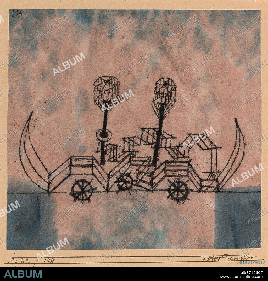 PAUL KLEE. Alter Dampfer (Old Steamboat). Dated 1922. Dimensions