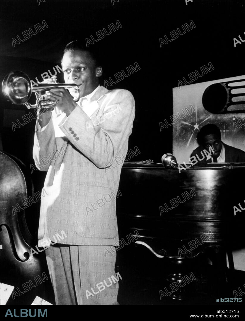 Miles Davis and Bud Powell. Birdland, NYC. January, 1949.