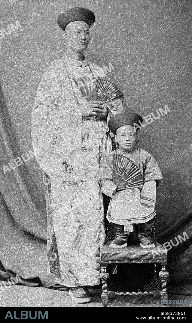 Zhan Shichai (1841 - 5 November 1893) was a Chinese giant who toured the world as 'Chang the Chinese Giant' in the 19th century. His stage name was 'Chang Woo Gow'.<br/><br/> . Zhan was born in Fuzhou, Fujian Province in the 1840s, though reports of the year vary from 1841 to 1847. His height was claimed to be over 8 feet (2.4 m), but there are no authoritative records. He left China in 1865 to travel to London where he appeared on stage, later travelling around Europe, and to the US and Australia as 'Chang the Chinese Giant'. Zhan received a good education in various countries, and developed a good understanding of ten languages. In America, he earned a salary of $500 a month.<br/><br/> . Kin Foo, the Chinese wife who accompanied Zhan from China, died in 1871, and Zhan later married Catherine Santley, a Liverpudlian whom he met in Sydney, Australia. They had two children: Edwin, born in 1877 in Shanghai, and Ernest, born in 1879 in Paris.<br/><br/> . In 1878, Zhan retired from the stage and settled in Bournemouth, where he opened a Chinese teahouse and a store selling Chinese imports.<br/><br/> . Zhan died in Bournemouth in 1893, four months after his wife, aged around 50. His coffin was 8 feet 6 inches (2.6 m) long.