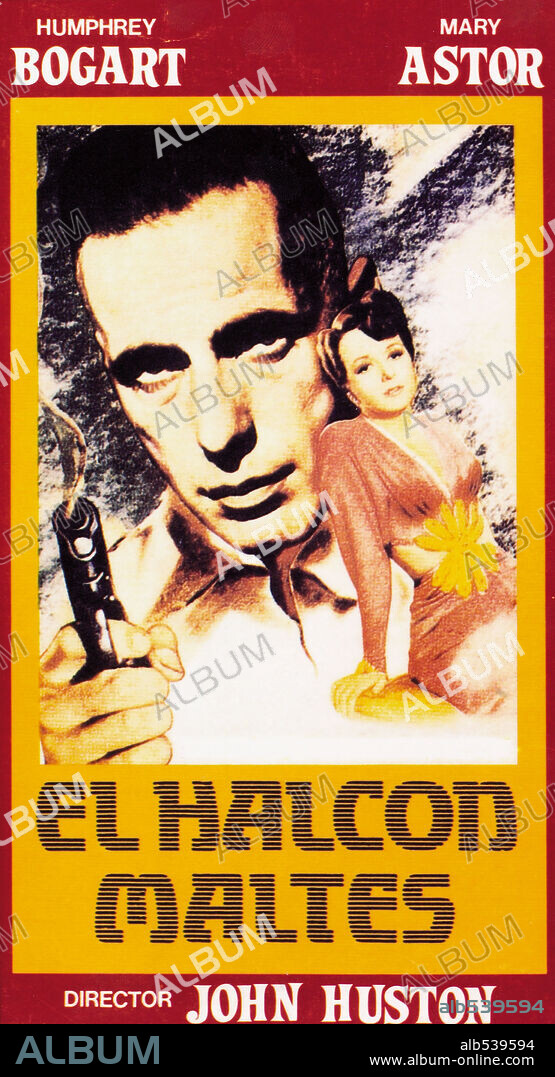 Poster de EL HALCÓN MALTÉS, 1941 (THE MALTESE FALCON), dirigida por JOHN HUSTON. Copyright WARNER BROS/FIRST NATIONAL.