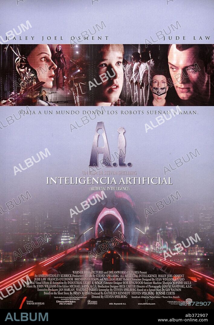 Poster of A. I. ARTIFICIAL INTELLIGENCE, 2001, directed by STEVEN SPIELBERG. Copyright WARNER BROS. PICTURES.