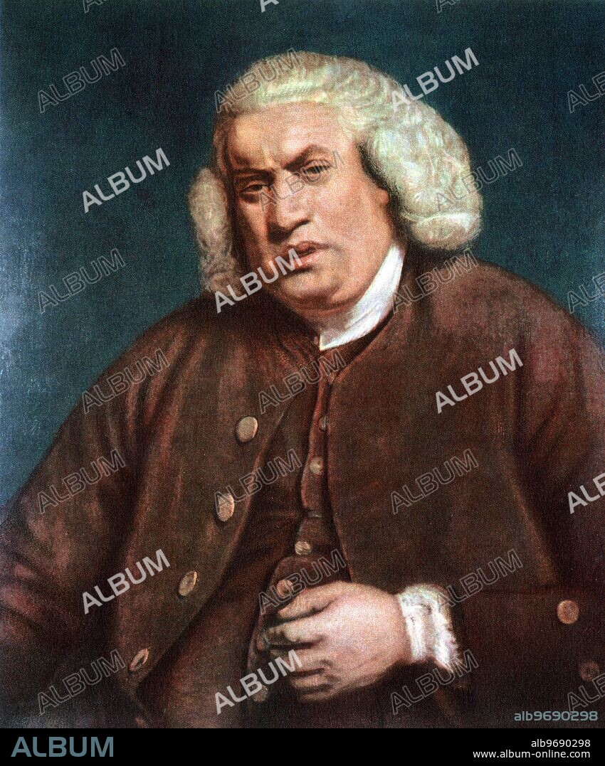 Samuel Johnson , ( 1709 - 1784 ) Oil painting Sir Joshua Reynolds .. Samuel Johnson , British poet , essayist , editor , biographer , critic and lexicographer . He made a lasting contribution to English literature and has been described as " arguably the most distinguished man of letters in English history ".