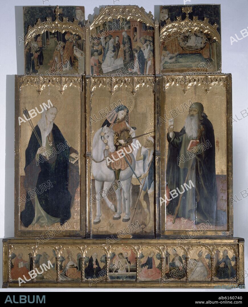 GONZALO PERIS (GONÇAL). RETABLO DE SAN MARTIN SANTA URSULA Y SAN ANTON - 1420.