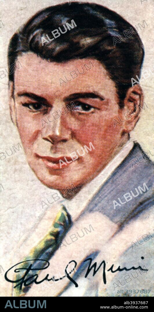 Paul Muni, (1895-1967), Academy Award winning versatile actor, 20th century.