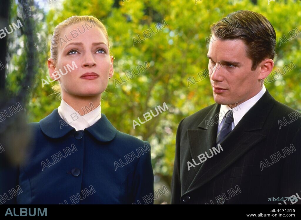 ETHAN HAWKE y UMA THURMAN en GATTACA, 1997, dirigida por ANDREW NICCOL. Copyright COLUMBIA TRI STAR.