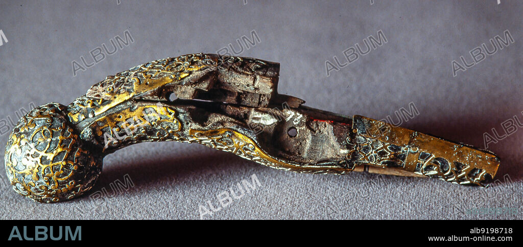 Pedreñal de pistola de rueda, siglo XVII. Museu Etnogràfic de Ripoll.