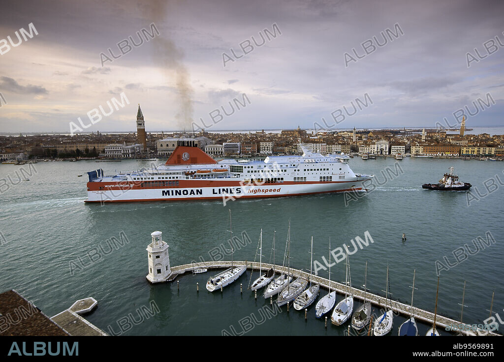 Sestiere (Barrio) de San Marco desde el canpanile de San Giorgio Maggiore. Venecia.Véneto. Italia.