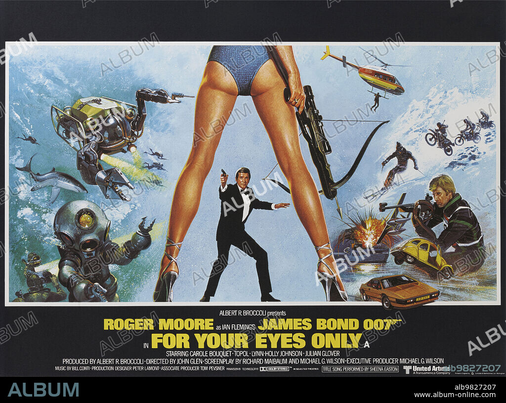BILL GOLD. Movie poster "For Your Eyes Only" by John Glen.