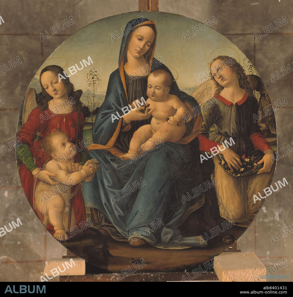 TOMMASO MASACCIO. Madonna and Child with Saint John the Baptist and two angels, between 1470 and 1530.