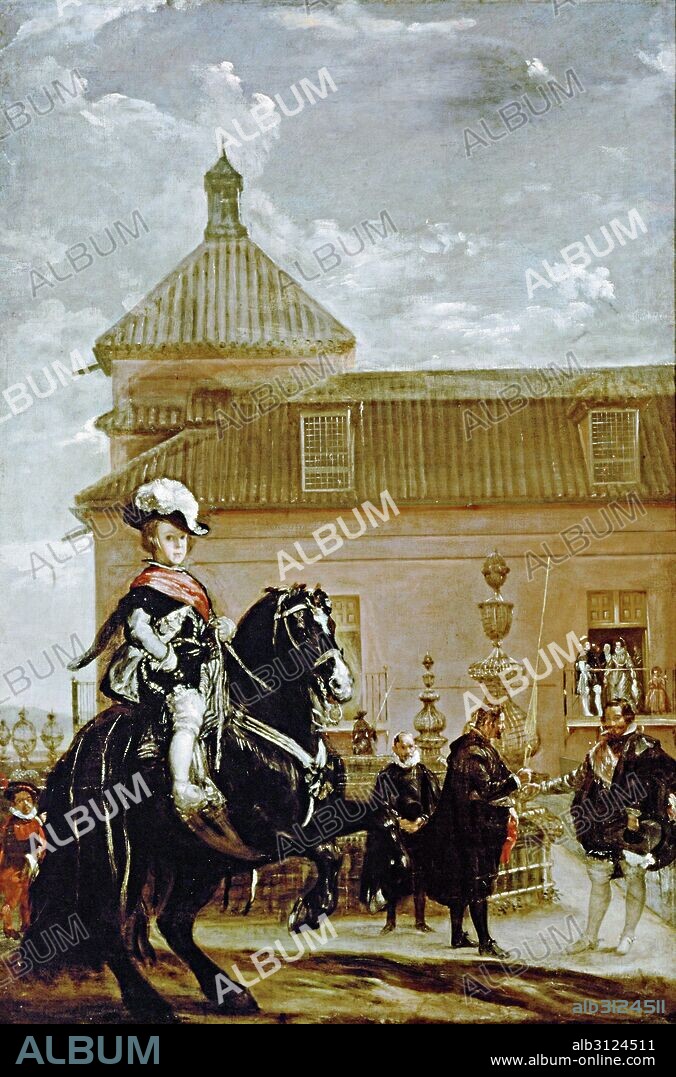 DIEGO VELÁZQUEZ. Diego Velazquez / 'El Príncipe Baltasar Carlos en el picadero', c. 1630, Óleo sobre lienzo, 144 x 96,5 cm.
