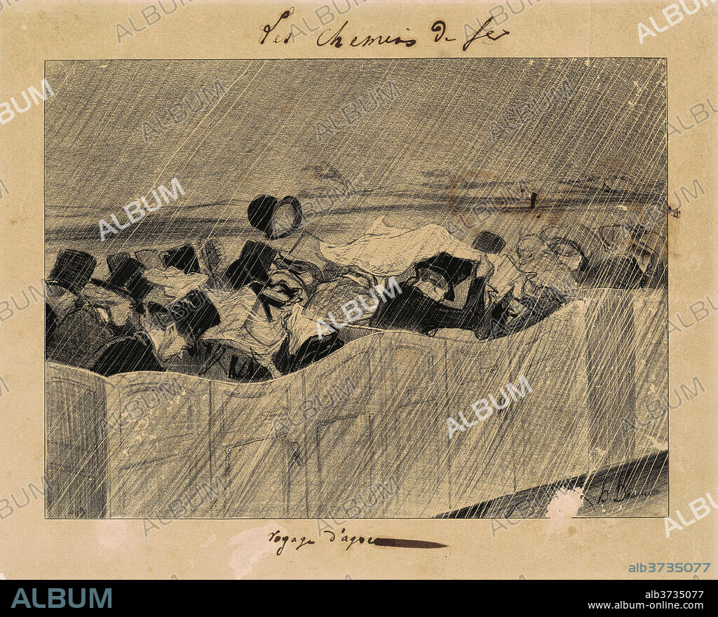 HONORE DAUMIER. Un Voyage d'Agrément de Paris a Orléons. Dated: 19th century. Medium: lithograph.