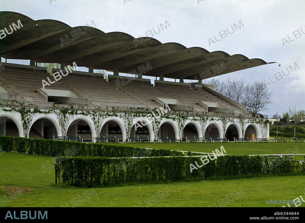 EDUARDO TORROJA MIRET (1899-1961). VISTA DEL HIPODROMO DE LA ZARZUELA (1935) - FOTO AÑOS 60.