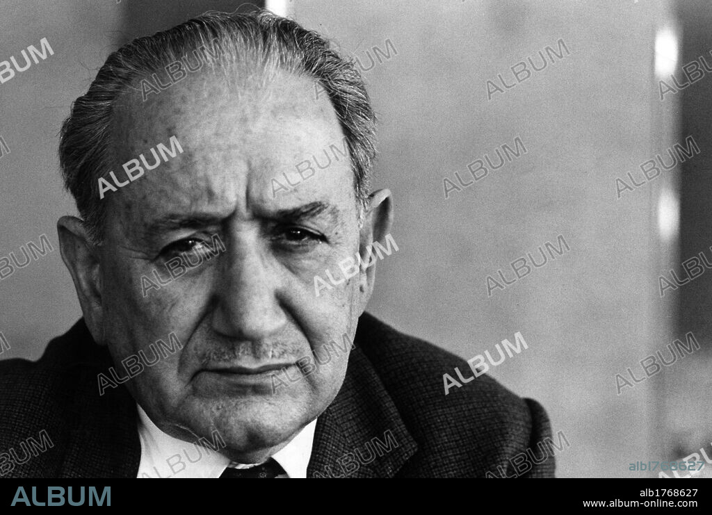 Portrait of Ignazio Silone. Portrait of the Italian writer and politician Ignazio Silone. 1970s.
