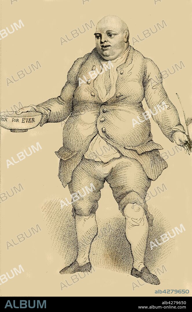 ROBERT COOPER. 'Sam House, The Patriotic Publican', 1822. Portrait of the 'political publican of Soho' in London, holding a clay pipe and a bowl inscribed 'Fox for Ever'. Sam House kept 'The Intrepid Fox' tavern at the corner of Peter St and Wardour St, named after British Whig statesman Charles James Fox. 'In the Westminster election of 1784 he kept open house at his own cost. The house was also celebrated for its connections with the beautiful Duchess of Devonshire in her active canvassing in the cause of Fox.' From "Wonderful Characters: Comprising Memoirs and Anecdotes of the Most Remarkable Persons of Every Age and Nation", Vol. III, by Henry Wilson. [J. Robins and Co. Albion Press, London, 1821].