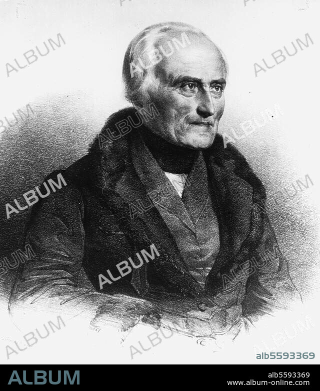 Gagern, Heinrich Freiherr von Bayreuth 20.8.1799 - Darmstadt 22.5.1880, Politiker, 1848 Präsident der Frankfurter Nationalversammlung. Porträt. Lithographie, zeitgenössisch, von Louis Josef Kramp (1804-1871) nach Lamb. Backofen (geb. um 1810).