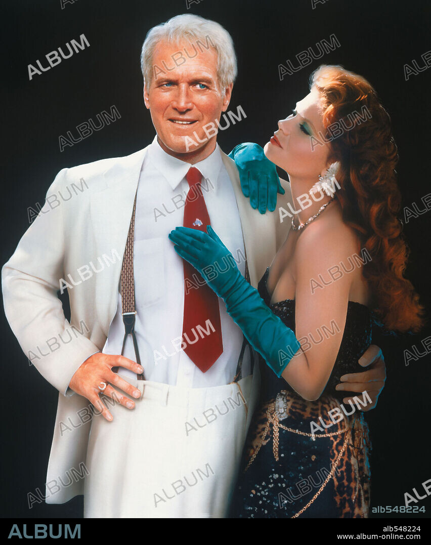 LOLITA DAVIDOVICH and PAUL NEWMAN in BLAZE, 1989, directed by RON SHELTON. Copyright TOUCHSTONE/SILVER PARTNERS III/BV.