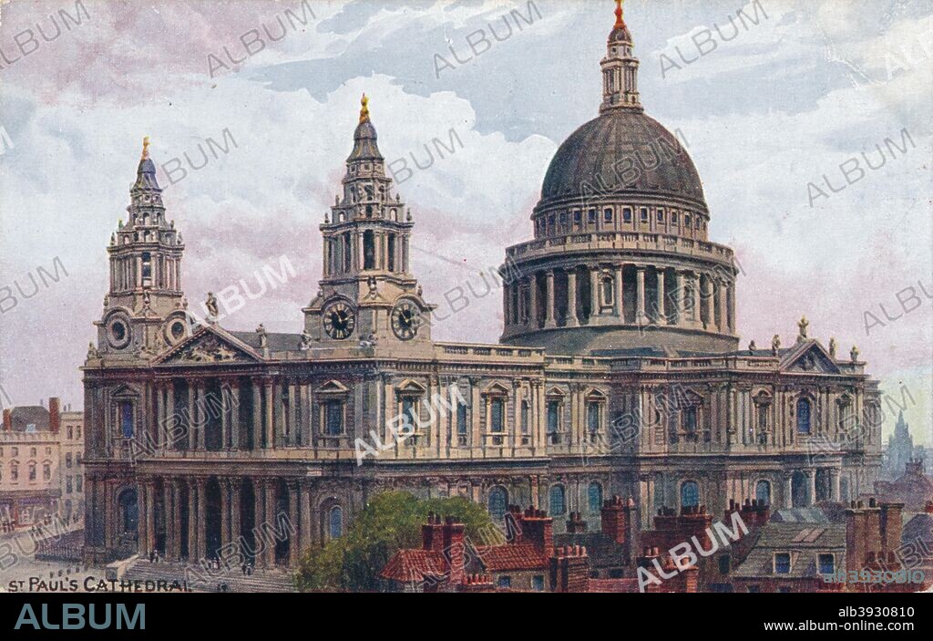 'St. Paul's Cathedral', c1910. [J. Salmon, Sevenoaks, England, c1910].