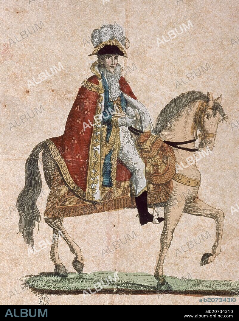 LUIS NAPOLEON REY DE HOLANDA: LUIS I BONAPARTE, HERMANO DE NAPOLEON (1778-1846) - GRABADO SIGLO XIX.