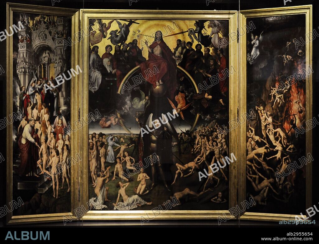 Hans Memling (1430-1494). German painter. The Last Judgment, 1467-1471. Triptych. National Museum. Gdansk. Poland.