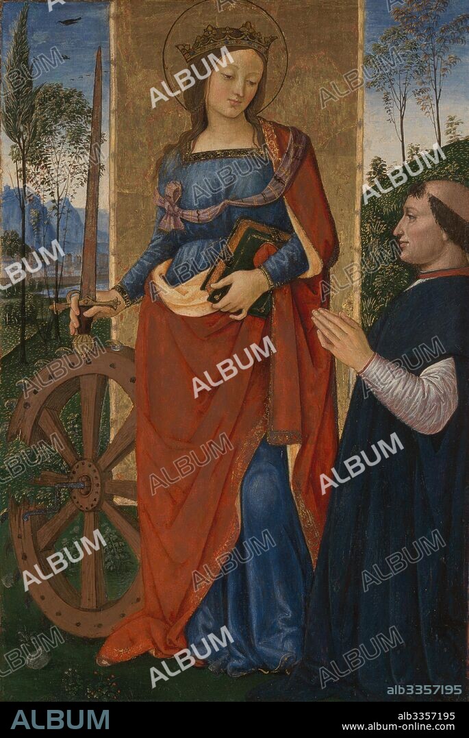 PINTURICCHIO. Saint Catherine of Alexandria with a Donor.