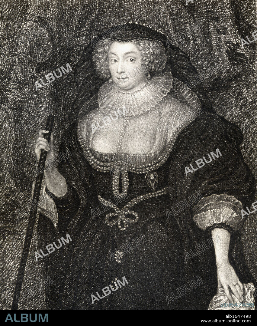 Frances Howard Duchess of Richmond, Duchess of Lennox, c.1578-1639. Wife of Ludovic Stuart, Duke of Richmond. From the book 'Lodge's British Portraits' published London 1823.