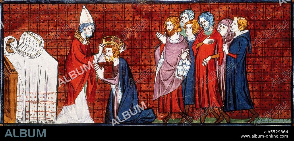 Charlemagne (2 April 742 – 28 January 814 CE), also known as Charles the Great (Latin: Carolus or Karolus Magnus, French: Charles Le Grand or Charlemagne, German: Karl der Grosse, Italian: Carlo Magno or Carlomagno) or Charles I, was King of the Franks who united most of Western Europe during the Middle Ages and laid the foundations for modern France and Germany. He took the Frankish throne from 768 and became King of Italy from 774. From 800 he became the first Holy Roman Emperor - the first recognized Roman emperor in Western Europe since the collapse of the Western Roman Empire three centuries earlier. The expanded Frankish state he founded is called the Carolingian Empire. The oldest son of Pepin the Short and Bertrada of Laon, Charlemagne became king in 768 following the death of his father. He was initially co-ruler with his brother Carloman I. Carloman's sudden death in 771 under unexplained circumstances left Charlemagne as the undisputed ruler of the Frankish Kingdom. Charlemagne continued his father's policy towards the papacy and became its protector, removing the Lombards from power in northern Italy, and leading an incursion into Muslim Spain. He also campaigned against the Saxons to his east, Christianizing them upon penalty of death, at times leading to events such as the Massacre of Verden. Charlemagne reached the height of his power in 800 when he was crowned Emperor of the Romans by Pope Leo III on Christmas Day at Old St. Peter's Basilica. Called the 'Father of Europe' (pater Europae), Charlemagne united most of Western Europe for the first time since the Roman Empire. His rule spurred the Carolingian Renaissance, a period of cultural and intellectual activity within the Catholic Church. Both the French and German monarchies considered their kingdoms to be descendants of Charlemagne's empire. Charlemagne died in 814, having ruled as emperor for just over thirteen years. He was laid to rest in his imperial capital of Aachen in what is today Germany. His son Louis the Pious succeeded him.