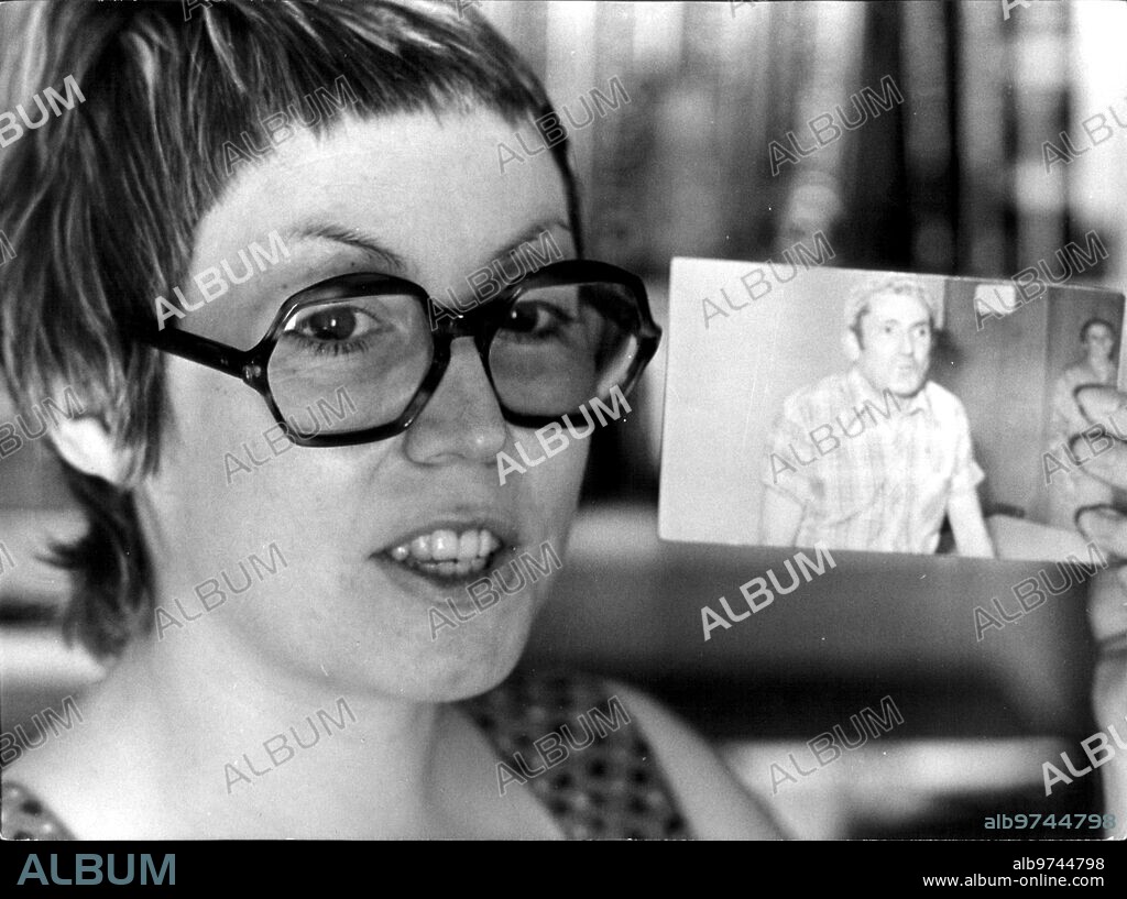 July 1975. Yenia Camacho, Daughter of Marcelino Camacho, who has been elected union representative.