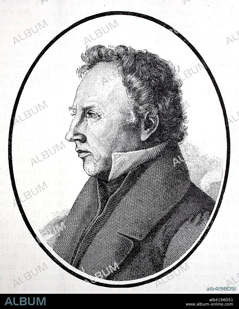 Johann Ludwig Uhland, 1787-1862, a German poet, philologist and literary historian, woodcut from the year 1880.